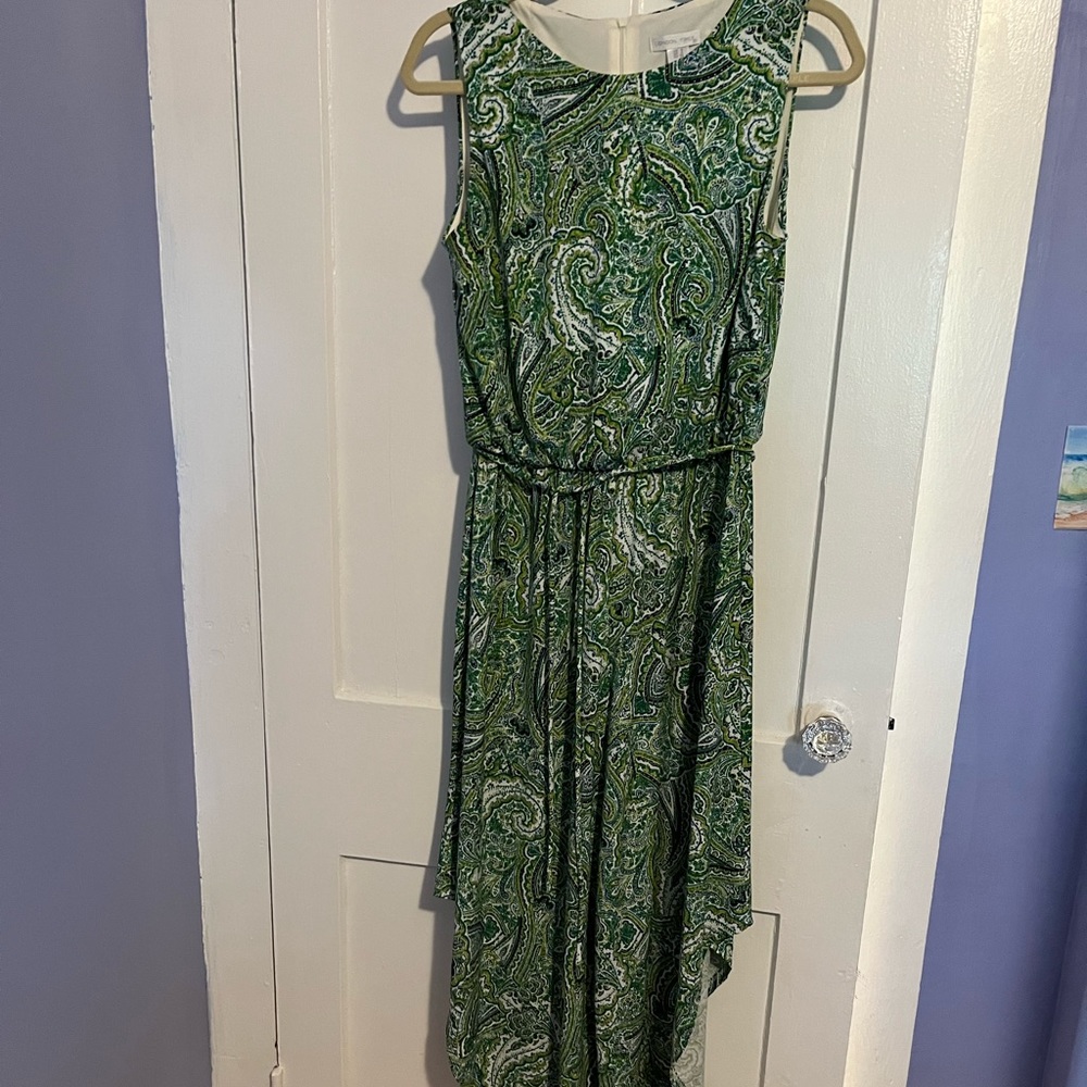 London times green jersey jumpsuit